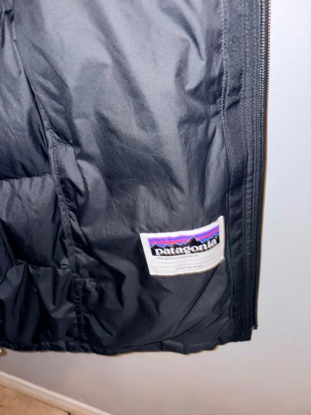 Patagonia Kids Black Hooded Puffer Jacket